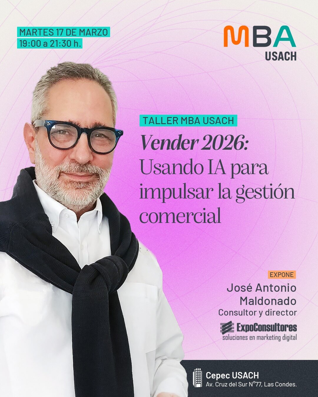 Taller sobre ventas e inteligencia artificial para MBA USACH